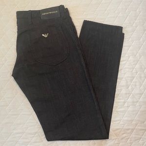 Emporio Armani Men’s Black Jeans Size 34 Slim Fit